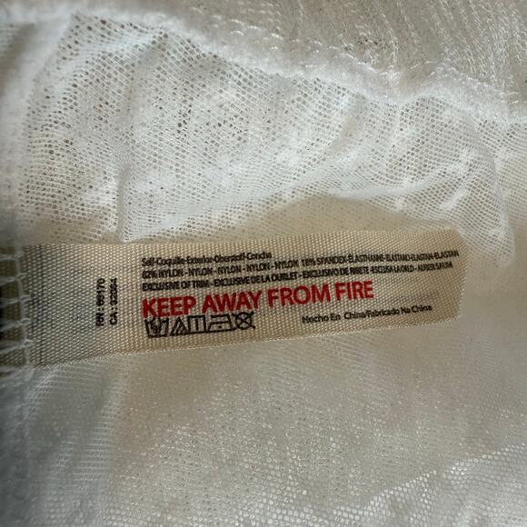 Free People maxi skirt ruffled tiered sheer flowy boho half slip frilly Medium - Picture 9 of 10